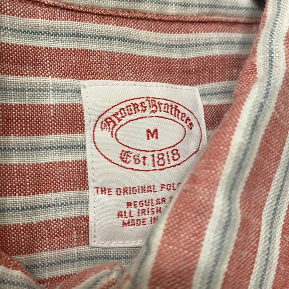 New Brooks Brothers Irish Linen Long Sleeve Shirt - Picture 6 of 7